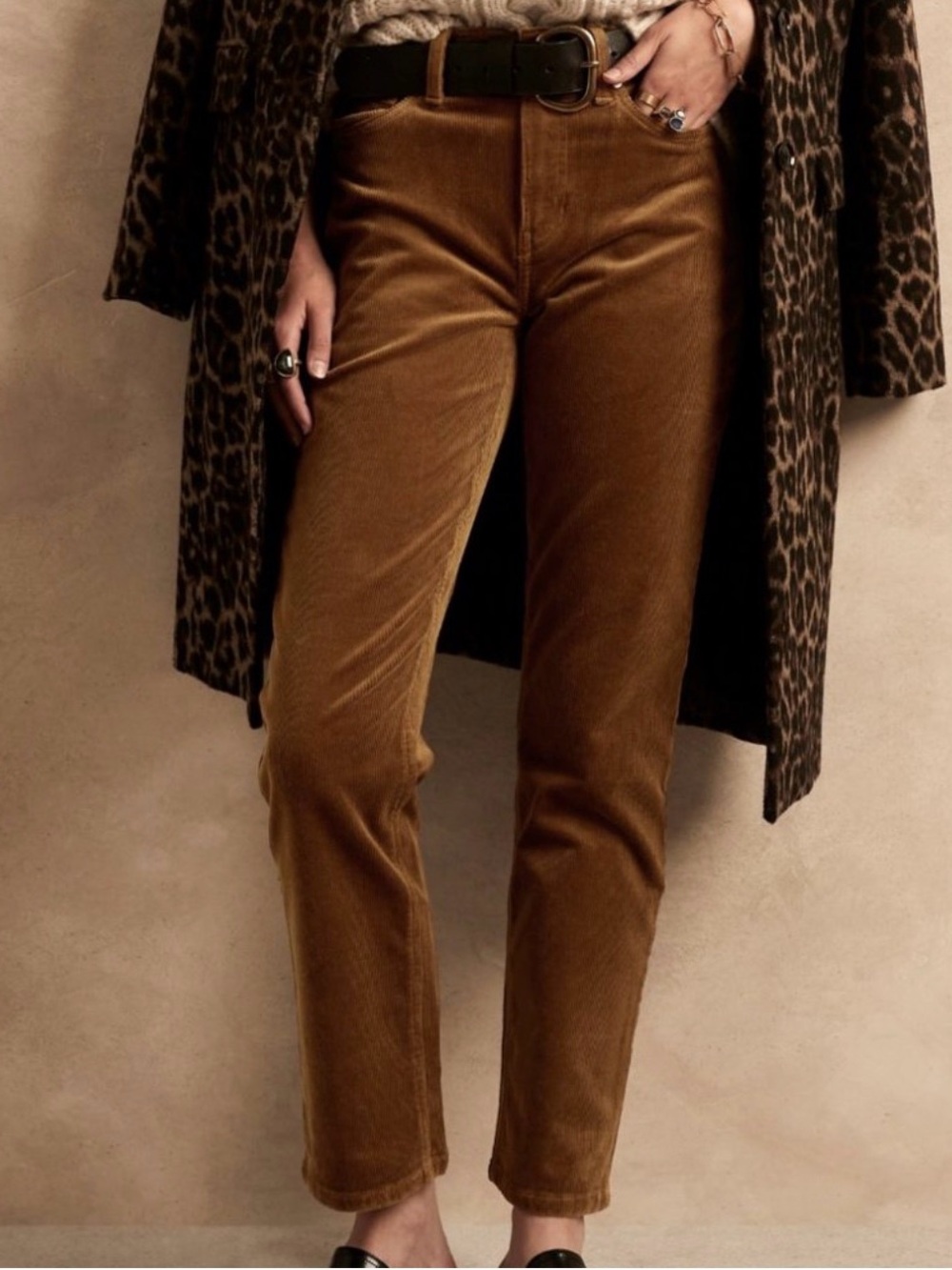 Banana Republic High-Rise Straight Corduroy Ankle Pant size 28